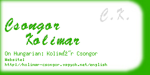 csongor kolimar business card